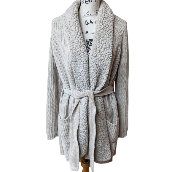 Koolaburra Sweaters - Koolaburra by Ugg Tan Chenille Cardigan Medium